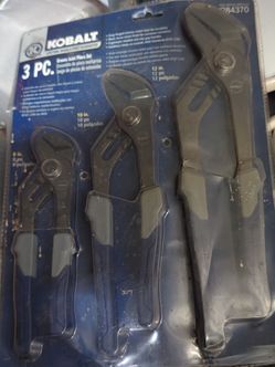 Set of three Cobalt groove joint pliers