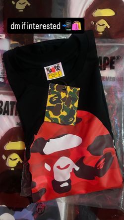 Black and Red bape tee