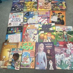 Set Of 17 Kids Word Search + Coloring Activity Books 