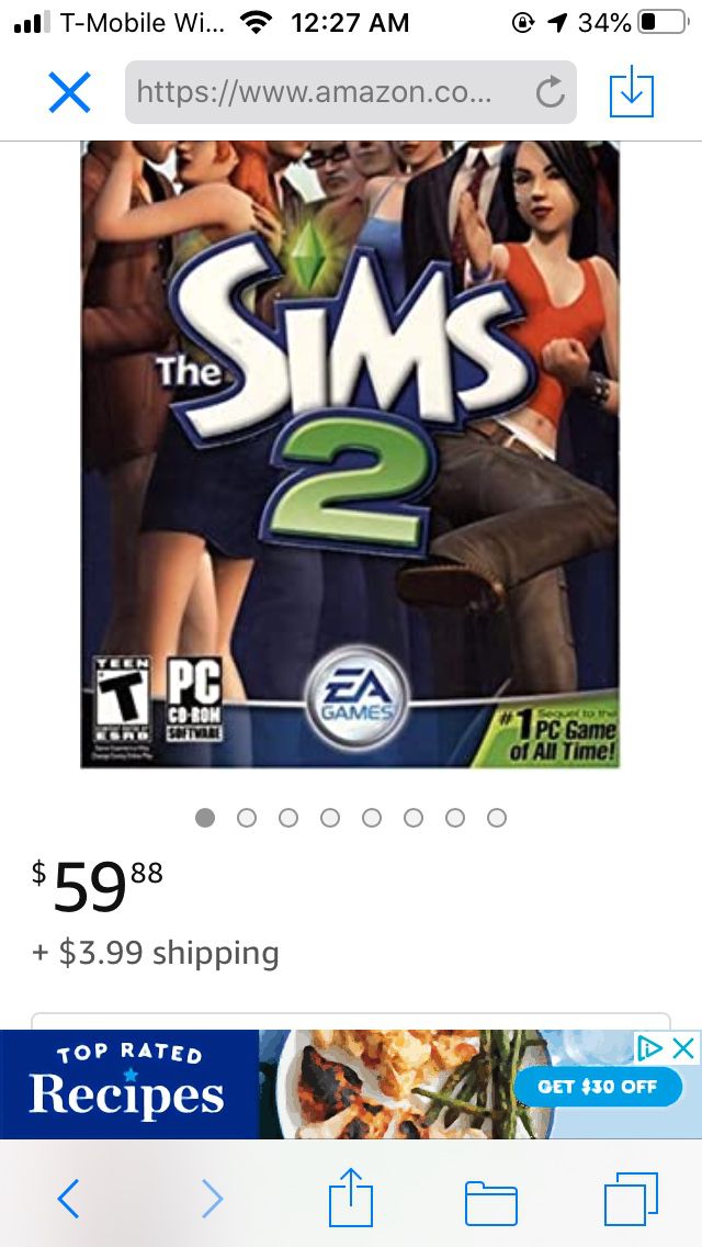 The Sims 2 PC CD ROM Software