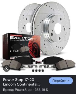 Ford Edge ST-Line Fusion Lincoln Continental Powerstop Brakes Rotors And Pads