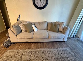 Beautiful tan sofa couch