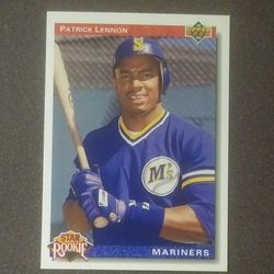 1992 Upper Deck Patrick Lennon Seattle Mariners #13 Star Rookie RC Baseball Card Vintage Collectible Sports MLB