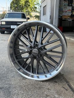 Coreart Alloy Wheel Gunmetal Machined Lip 24 inch 6x139
