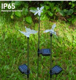 5 pack Solar Garden Stake Lights 6 Pack Outdoor LED Figurine Lighting Color Changing Waterproof