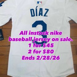 $45 White Edwin Diaz Los Angeles Dodgers Jersey Ohtani, Freeman, Yamamoto, Kike, Betts, Judge, Edman, Rojas, Trout, Banda, Tatis, Machado