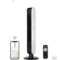 Holmes 40' Wi-Fi Tower Oscillating Fan with Clean Breeze