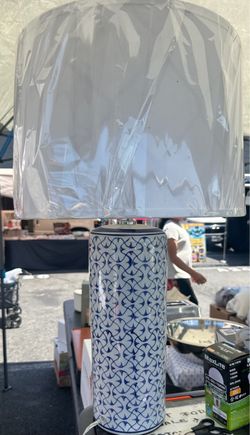 Blue and White Ceramic Table Lamp