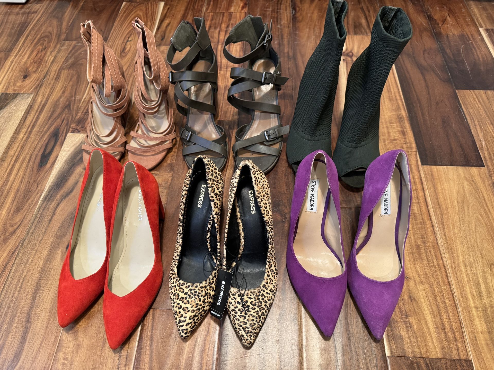 Women’s Designer Heels & Sandals – Lot of 6 Pairs (Size 8.5)