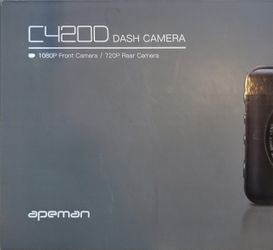Apeman C420D Blk 1080p Motion Detection Night Vision Dash Camera 