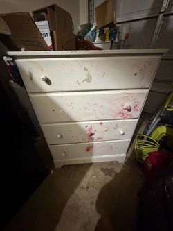 White REAL wood dresser