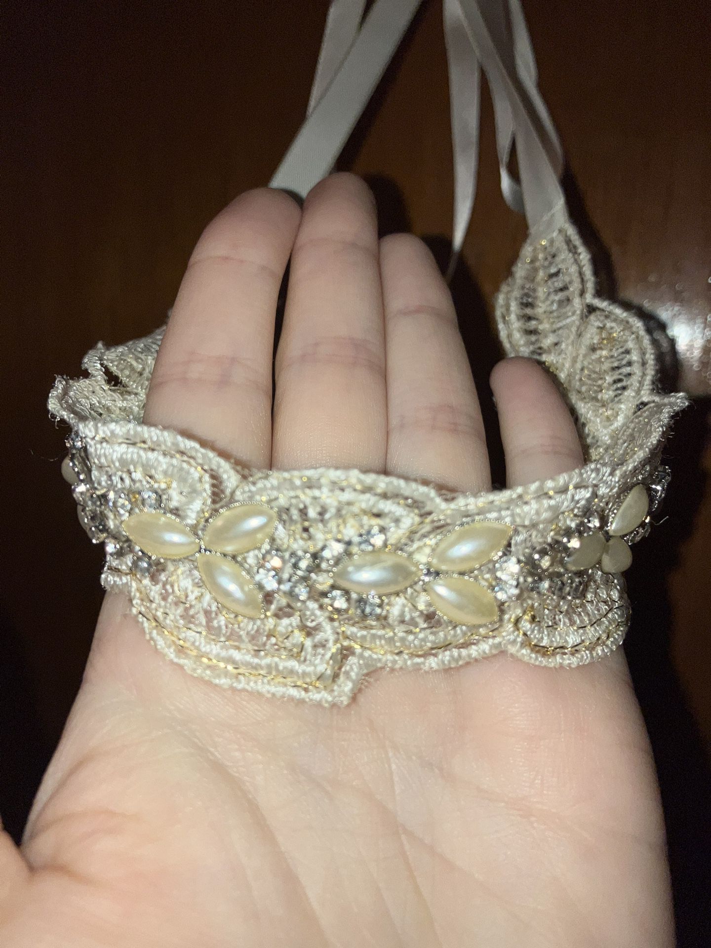 Glitzy Jeweled Ribbon Headband/Head Wrap/Headpiece | Hair Accessories