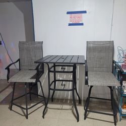 3pc Like New Tall Table & Chairs Great Cond 