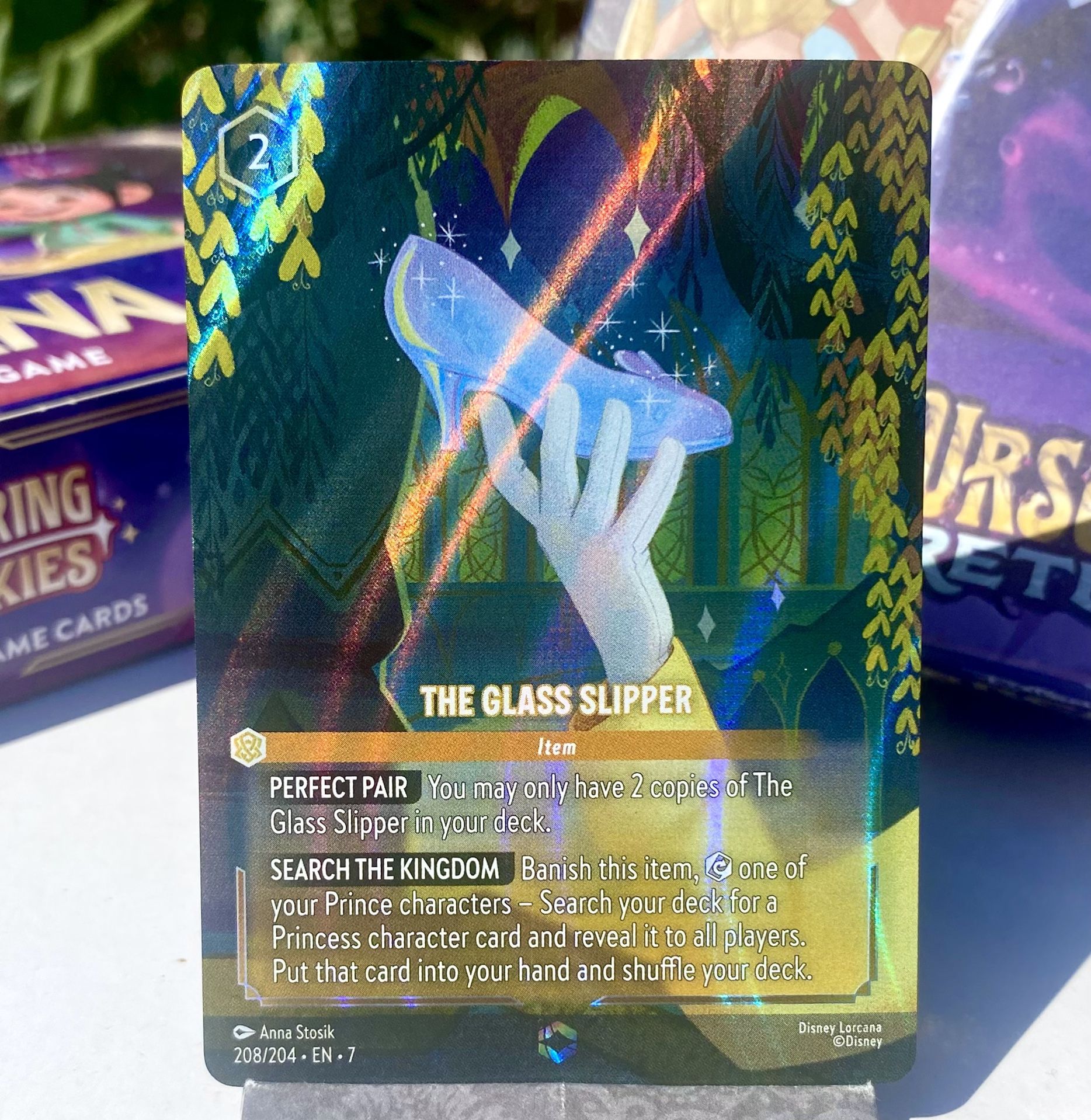 The Glass Slipper 208/204 Enchanted Card Disney’s Lorcana; Archazia’s Island