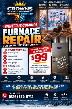 Furnace ● Heating ● HVAC Tech ● Repairs