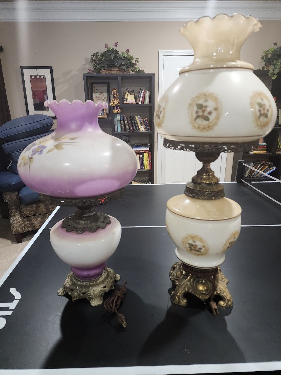 Vintage Hurricane Lamps