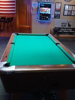 One piece slate pool table