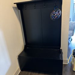Entry Way Bench And coat Rack