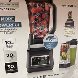Ninja BN751 Professional Plus DUO Bender, 1400 Peak Watts, 3 Auto-IQ  Programs for Smoothies, Frozen Drinks & Nutrient Extractions, 72-oz. Total  Crushi for Sale in Chalmette, LA - OfferUp