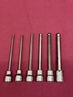 Snap-On Snap On 6pc 3/8” Drive SAE Long Ball Hex Bit Socket Set 5/32”-3/8” 206EFABL