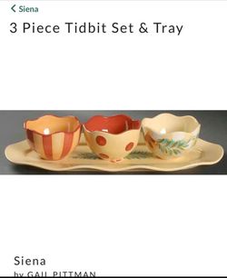 Gail Pittman plate with Tidbit Dishes