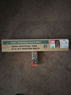 3ft Winston Multi Pre-Lit Artificial Christmas Tree