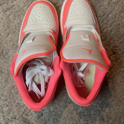 Green White Neon Pink Air Jordans 