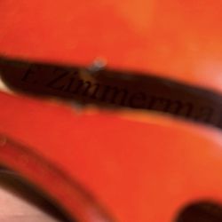 F Zimmerman 4/4 violin || w/ case, two bows & shoulder rest
