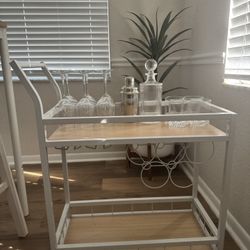 Bar Cart & Glassware Included 