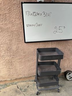 3-Tier Metal Rolling Utility Cart
