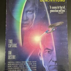 Vintage 1994 Star Trek Generations Movie Poster Shatner Patrick Stewart   