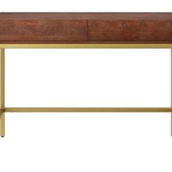 Walnut & Brass Desk