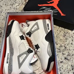 White Cement 4s Size 10 & 11 Men brand New 100% Authentic 