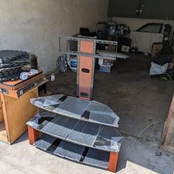 Tv stand furniture with wall mount compatible bolts  