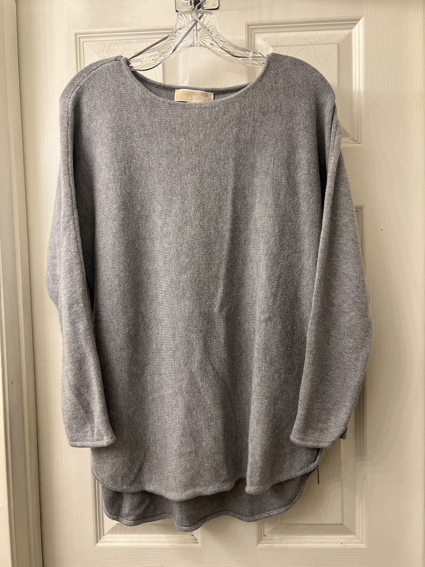 Michael Kors Women's Sweater Sweatshirt Size Large Side Zip - 3/4 sleeve