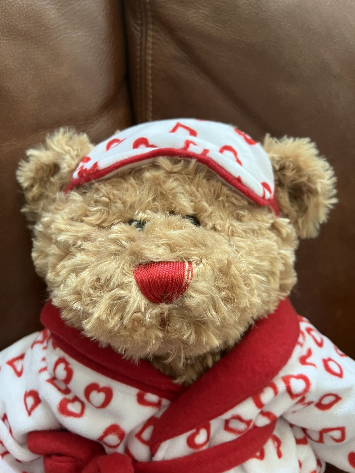 Going To Sleep Beige Bear With Clothes