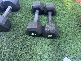 8 lb dumbbell pair
