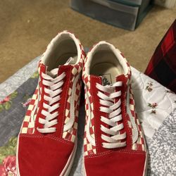 Men Red Vans 