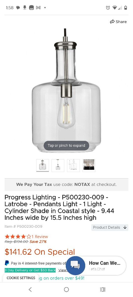 Pendant Light Fixture