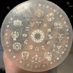 Selenite Astrology Charging Plate 