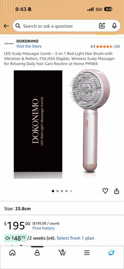 LED Scalp Massager Comb – Red Light Therapy Hair Brush