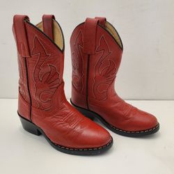 Red COWBOY Boots Size 9 Little Kids