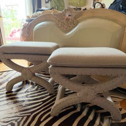 Restoration Hardware Toscane Stools X2