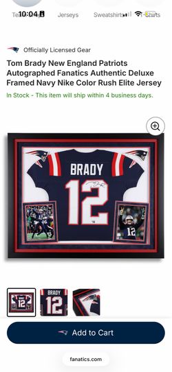 Tom Brady Fanatics Signed Jersey