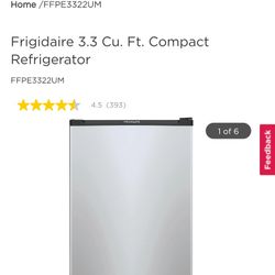 Frigidaire 3.3cu Compact Refrigerator 