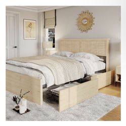 Queen Sized Bed With Drawers