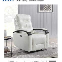 Canmore Leather Power Recliner with Power Headrest ($350 Each)