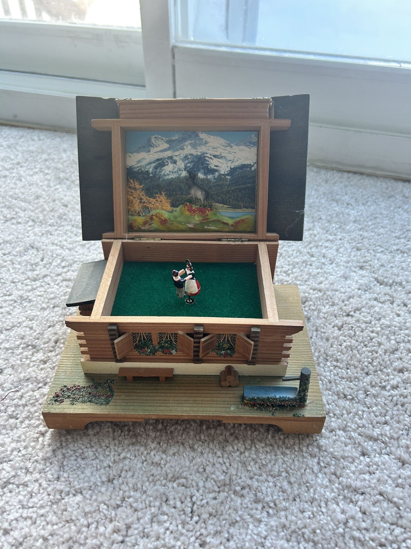 Rare Handmade Switzerland Music Box The Happy Waltz 1950’s