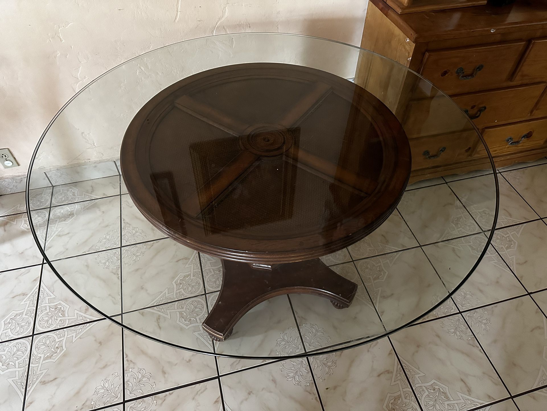 Glass Top Dining Room Table