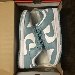 Nike Dunk Low-Denim Turquoise. Size 8.5